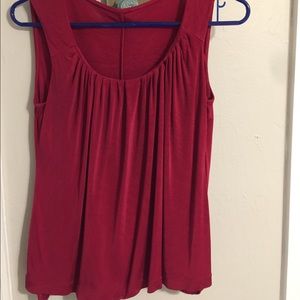 Burgundy silky tank top